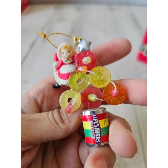 Enesco Lifesavers starring role Xmas candy ornament vintage Xmas tree 1995 13705 - Picture 7 of 9